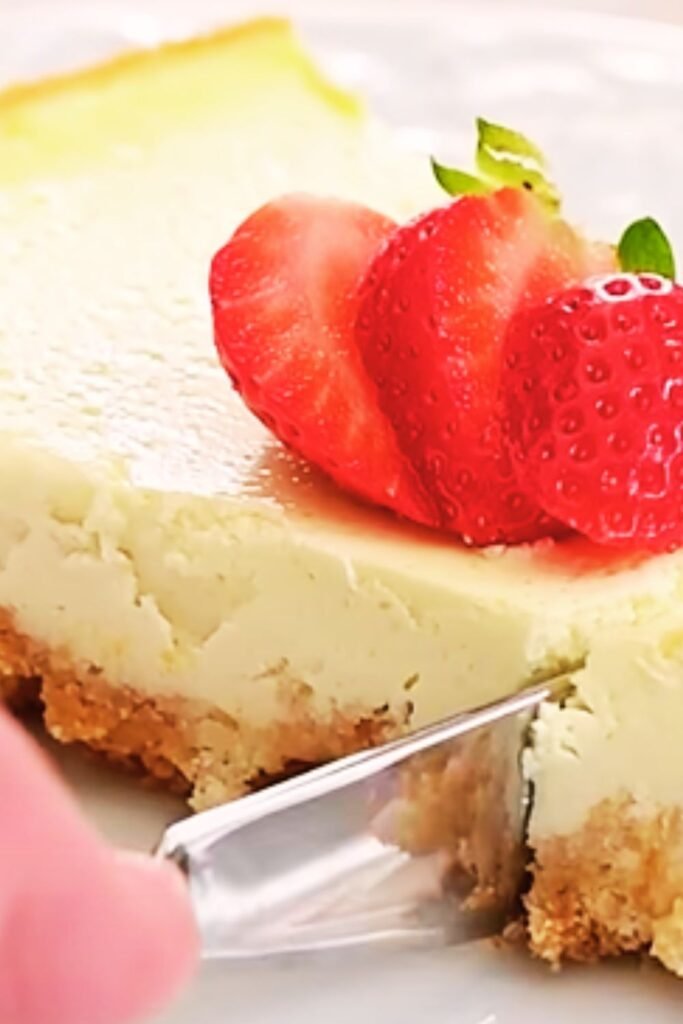 Step by step cheesecake assembly